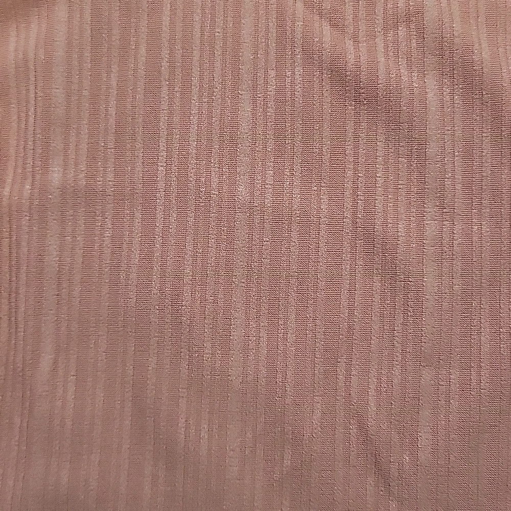 Peach Ribbed Square Neck Short Sleeve Top - Picture 3 of 3